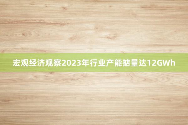 宏观经济观察2023年行业产能掂量达12GWh