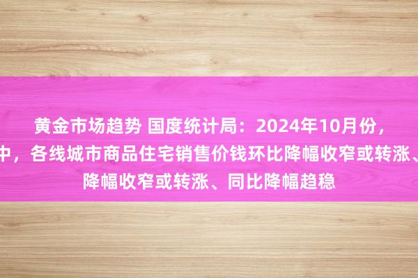 黄金市场趋势 国度统计局：2024年10月份，70个大中城市中，各线城市商品住宅销售价钱环比降幅收窄或转涨、同比降幅趋稳