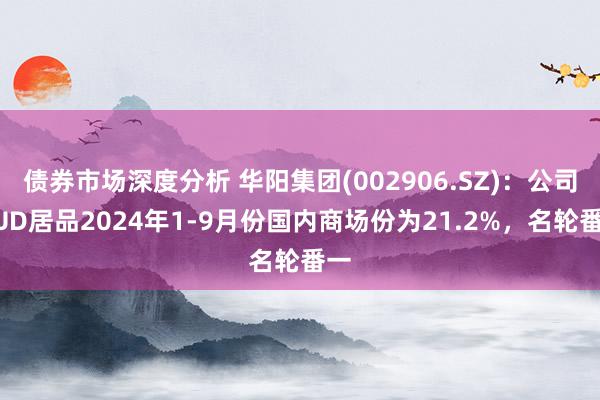 债券市场深度分析 华阳集团(002906.SZ)：公司HUD居品2024年1-9月份国内商场份为21.2%，名轮番一