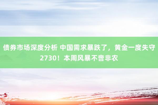 债券市场深度分析 中国需求暴跌了，黄金一度失守2730！本周风暴不啻非农