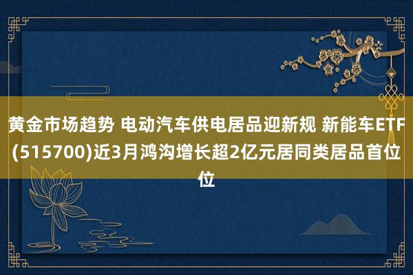 黄金市场趋势 电动汽车供电居品迎新规 新能车ETF(515700)近3月鸿沟增长超2亿元居同类居品首位