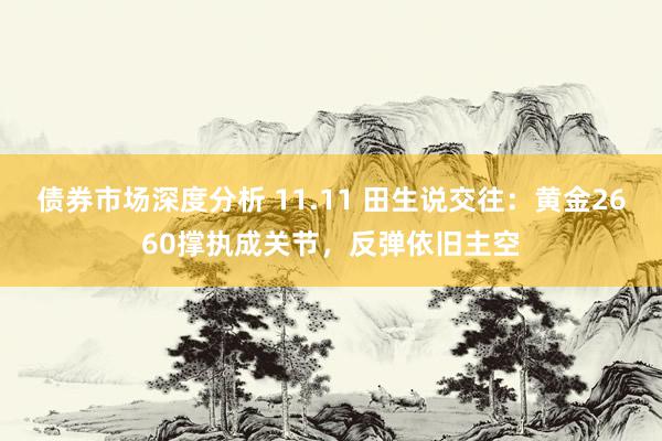 债券市场深度分析 11.11 田生说交往：黄金2660撑执成关节，反弹依旧主空