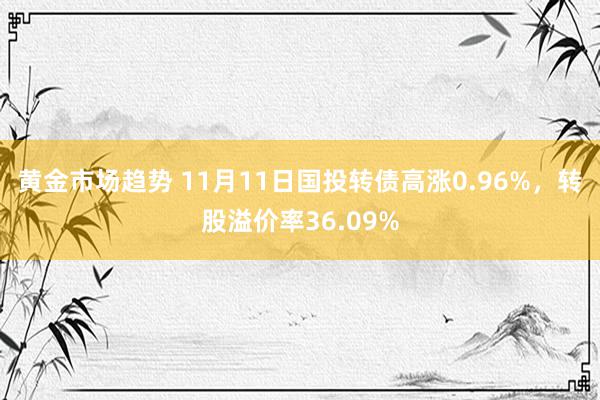 黄金市场趋势 11月11日国投转债高涨0.96%，转股溢价率36.09%