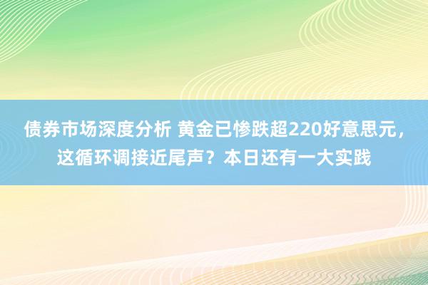 债券市场深度分析 黄金已惨跌超220好意思元，这循环调接近尾声？本日还有一大实践