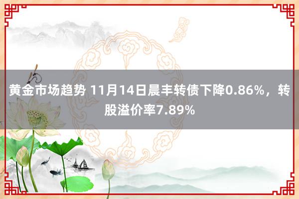 黄金市场趋势 11月14日晨丰转债下降0.86%，转股溢价率7.89%