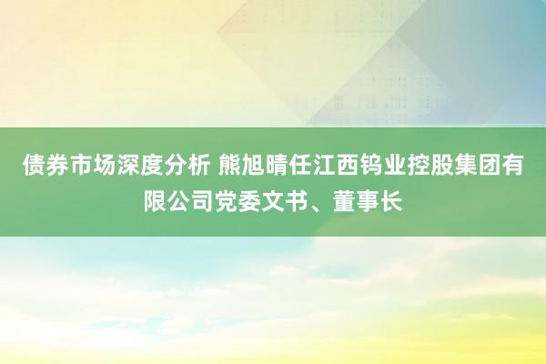 债券市场深度分析 熊旭晴任江西钨业控股集团有限公司党委文书、董事长