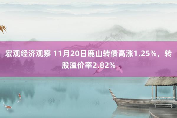 宏观经济观察 11月20日鹿山转债高涨1.25%，转股溢价率2.82%