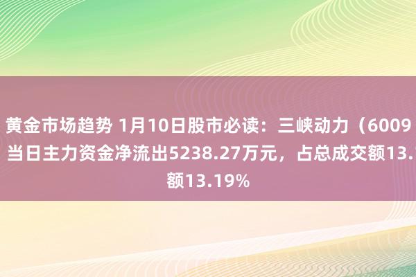 黄金市场趋势 1月10日股市必读：三峡动力（600905）当日主力资金净流出5238.27万元，占总成交额13.19%