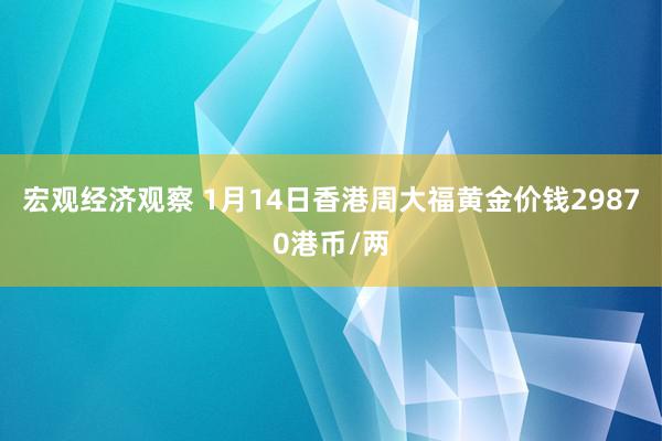 宏观经济观察 1月14日香港周大福黄金价钱29870港币/两