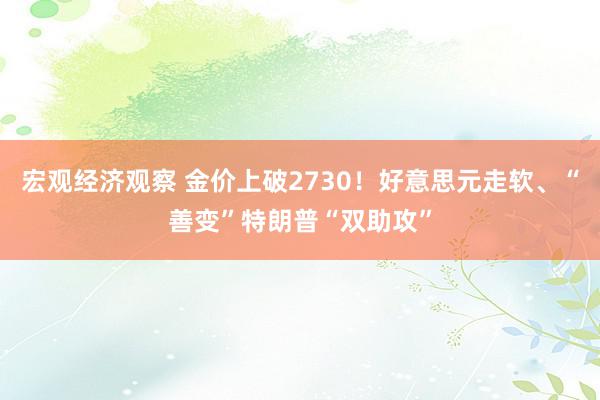 宏观经济观察 金价上破2730！好意思元走软、“善变”特朗普“双助攻”