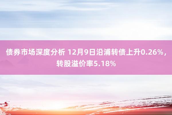 债券市场深度分析 12月9日沿浦转债上升0.26%，转股溢价率5.18%