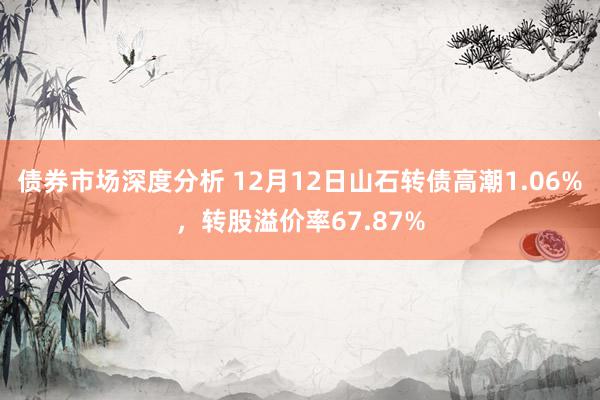 债券市场深度分析 12月12日山石转债高潮1.06%，转股溢价率67.87%