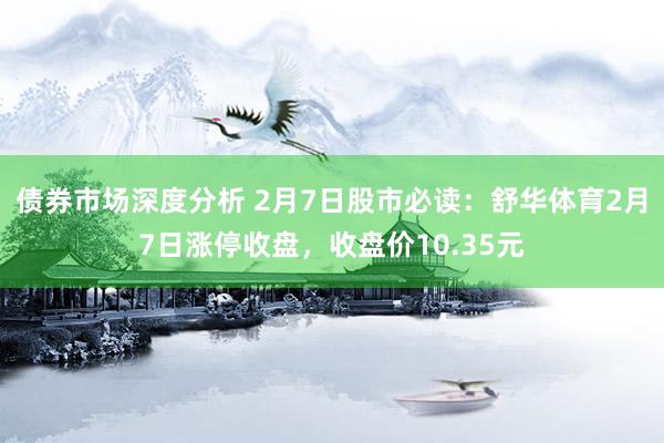 债券市场深度分析 2月7日股市必读：舒华体育2月7日涨停收盘，收盘价10.35元