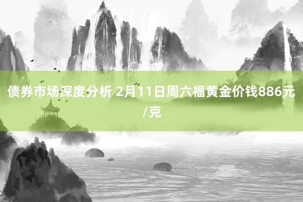 债券市场深度分析 2月11日周六福黄金价钱886元/克