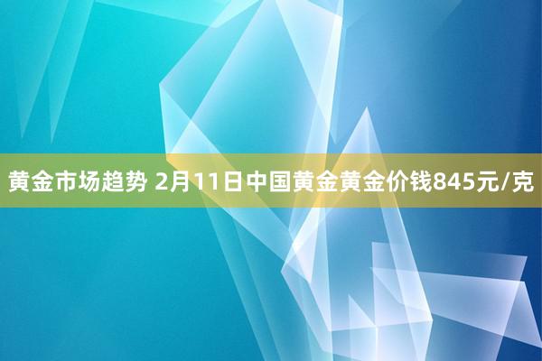 黄金市场趋势 2月11日中国黄金黄金价钱845元/克