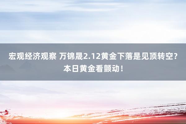 宏观经济观察 万锦晟2.12黄金下落是见顶转空？本日黄金看颤动！