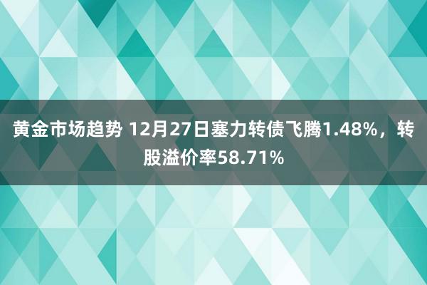 黄金市场趋势 12月27日塞力转债飞腾1.48%，转股溢价率58.71%