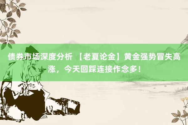 债券市场深度分析 【老夏论金】黄金强势冒失高涨，今天回踩连接作念多！