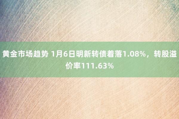 黄金市场趋势 1月6日明新转债着落1.08%，转股溢价率111.63%